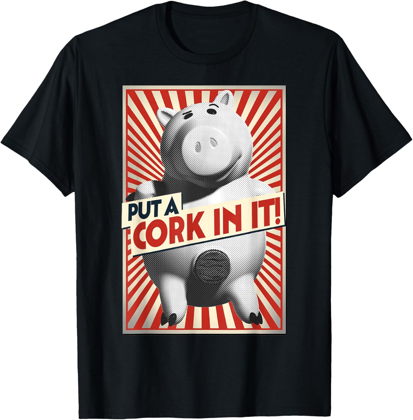 Disney Pixar Toy Story Hamm Piggy Bank Put A Cork in It T-Shirt - T-Shirt | Black