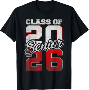 Senior Class of 2026 Graduation Back To School Senior 26 T-Shirt - T-Shirt | Black