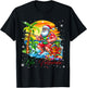 Mele Kalikimaka Hawaiian Santa Sunglasses Fishing Christmas T-Shirt - T-Shirt | Black