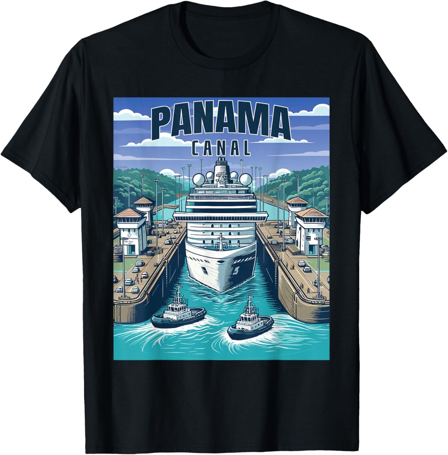 Panama Canal Panama Trip - Panama Canal Cruise Souvenir T-Shirt - T-Shirt | Black