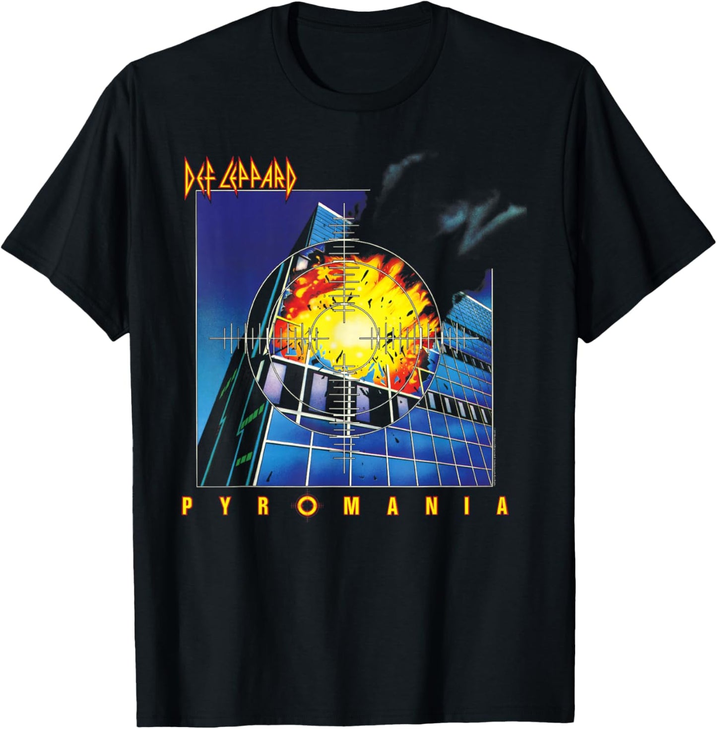 Def Leppard Pyromania - -Adults, Black, Small T-Shirt - T-Shirt | Black