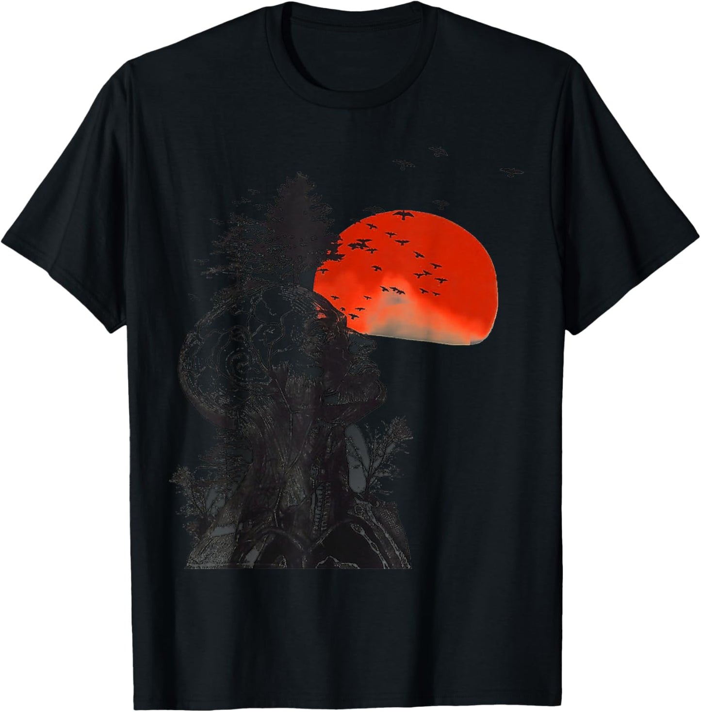 Hangover Human Tree Graphic T-Shirt - T-Shirt | Black