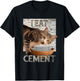 I Eat Cement Humorous Cursed Cat Funny Meme Graphic T-Shirt - T-Shirt | Black
