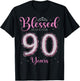 Blessed By God For 90 Years Old 90th Birthday 90th Bday T-Shirt - T-Shirt | Black
