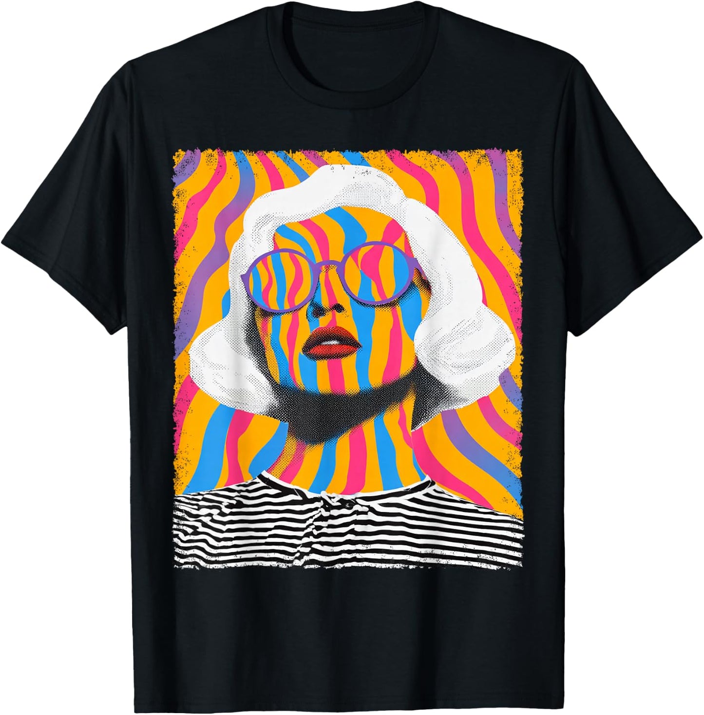 Women's Abstract Art Graphic T-Shirt - T-Shirt | Black