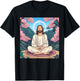Jesus Meditating As A Buddhist Monk Meditation Anime T-Shirt - T-Shirt | Black