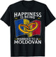 Moldova Marriage Moldovan Roots Heritage Married Flag T-Shirt - T-Shirt | Black