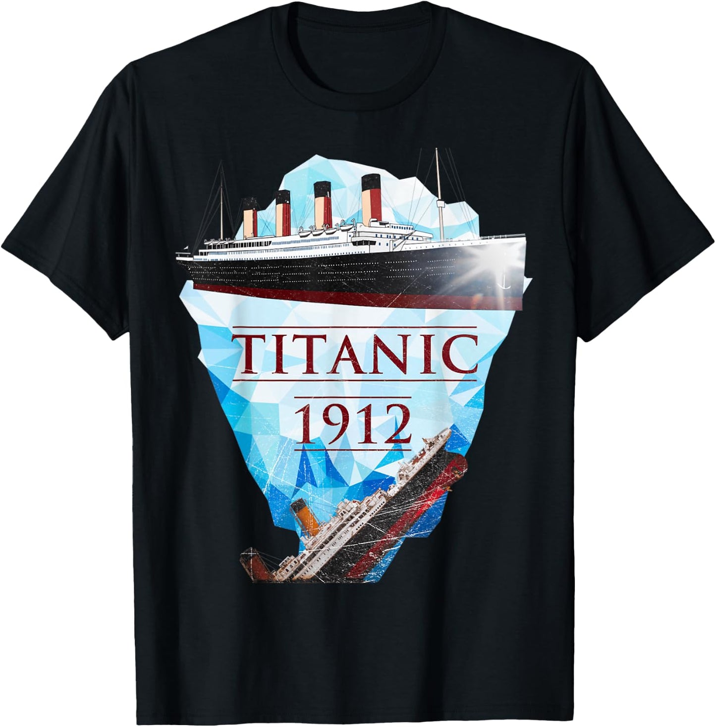 Vintage Titanic Voyage RMS Titanic 1912 T-Shirt - T-Shirt | Black