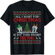 All I Want For Christmas Is My Two Front Teeth Ugly Sweater T-Shirt - T-Shirt | Black