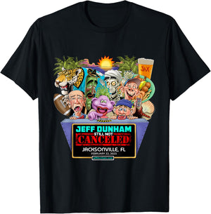 Jeff Dunham Jacksonville, FL (2023) T-Shirt - T-Shirt | Black