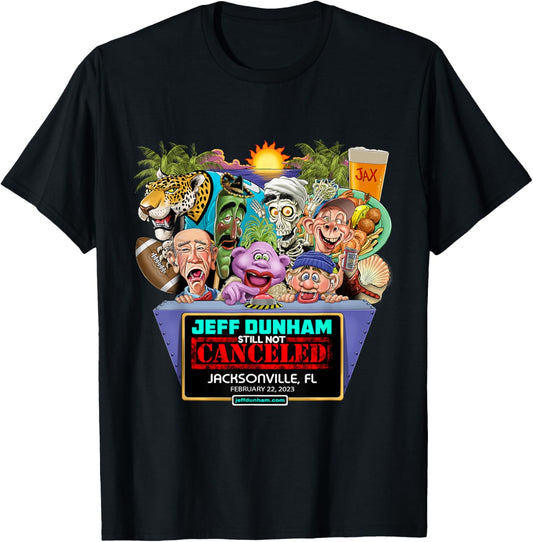 Jeff Dunham Jacksonville, FL (2023) T-Shirt - T-Shirt | Black