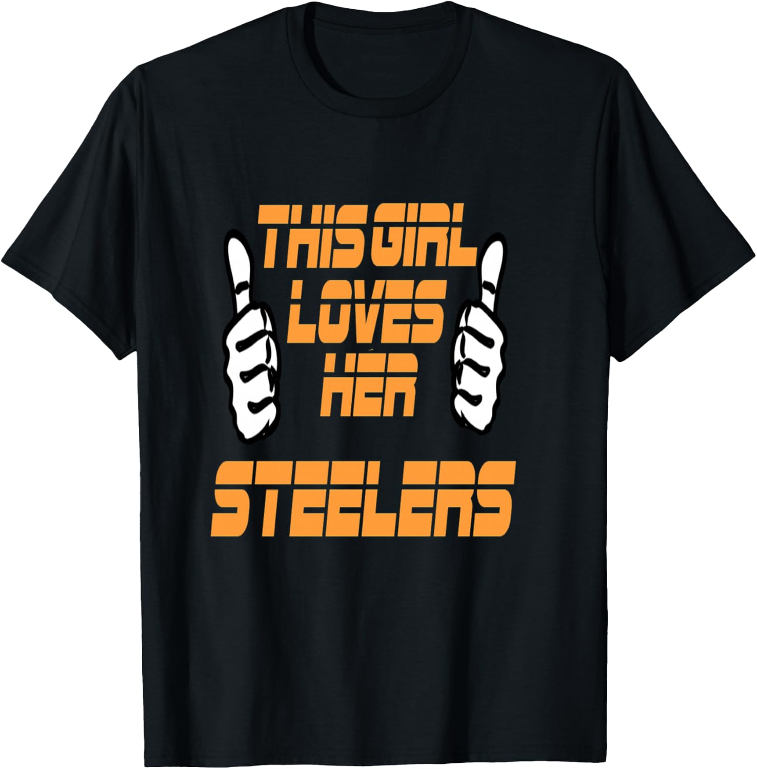 This Girl Loves Her Steelers T shirt T-Shirt - T-Shirt | Black