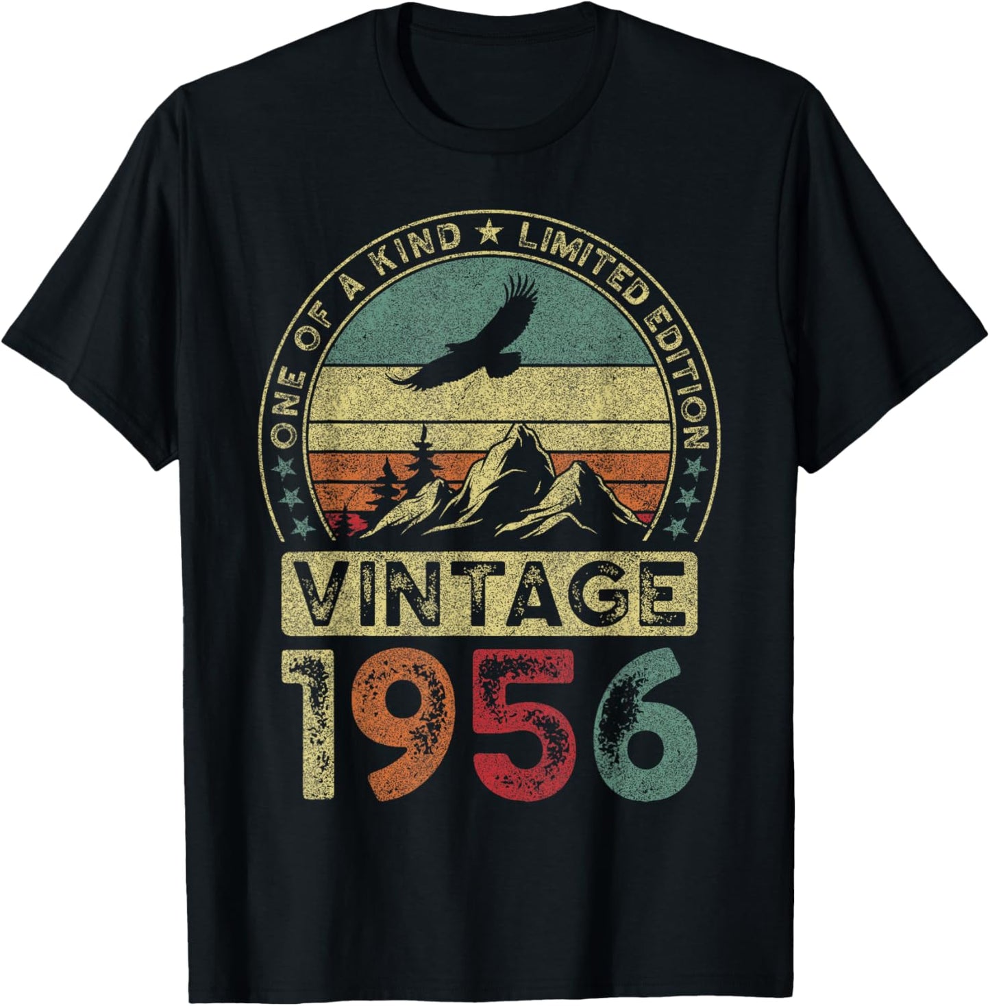 Vintage 1956, Limitierte Auflage, 70. Geburtstag, 70 Jahre T-Shirt - T-Shirt | Black