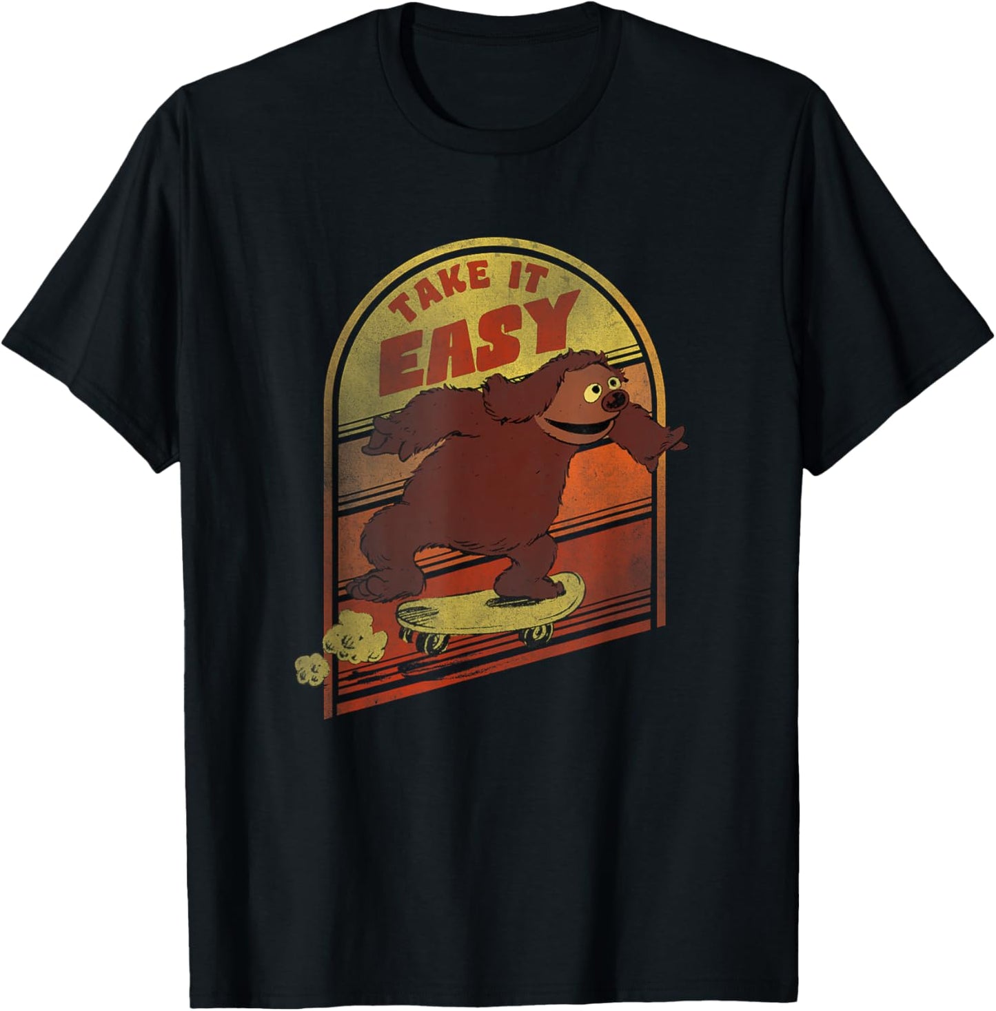 Disney The Muppets Rowlf The Dog Take It Easy Vintage Retro T-Shirt - T-Shirt | Black