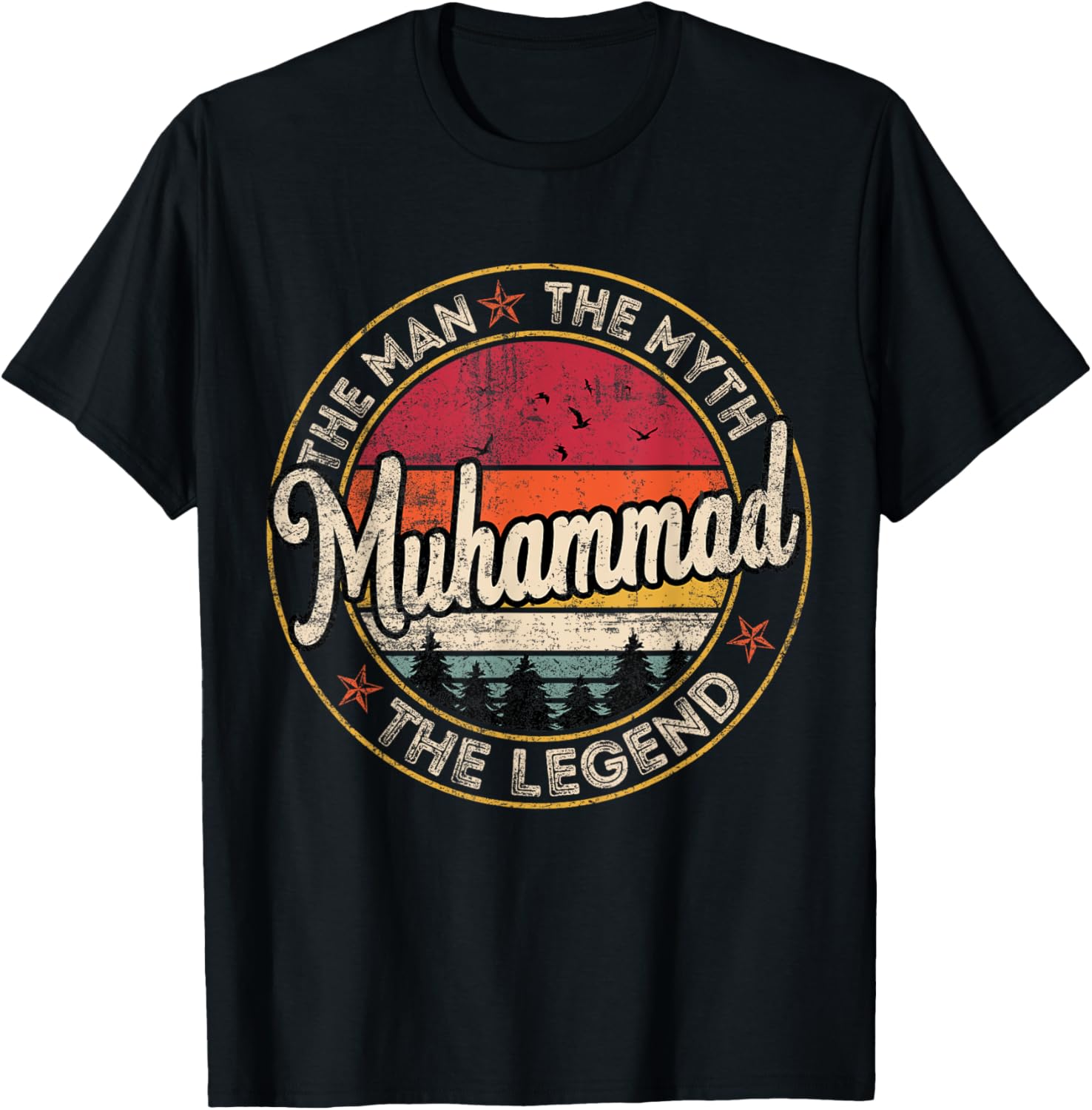 Muhammad The Man The Myth The Legend Personalized Name T-Shirt - T-Shirt | Black