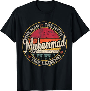 Muhammad The Man The Myth The Legend Personalized Name T-Shirt - T-Shirt | Black