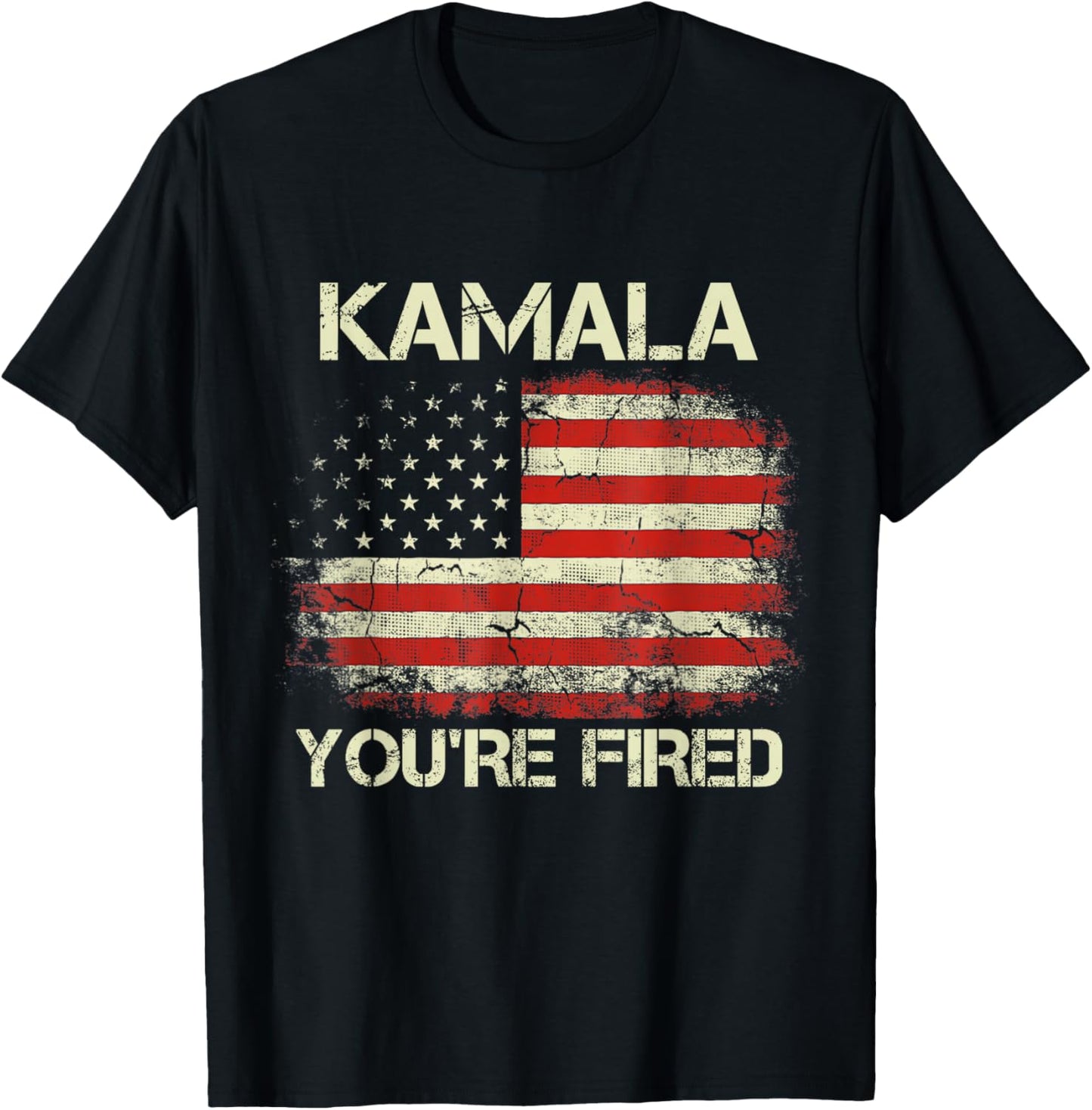 Kamala You're Fired Funny Anti Kamala Harris Election 2024 T-Shirt - T-Shirt | Black