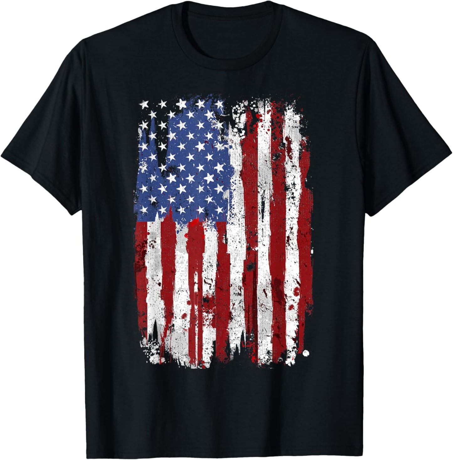 USA Flag American Flag USA USA 4th of July T-Shirt - T-Shirt | Black