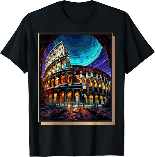 Italy Travel Rome Colosseum Italy Souvenir T-Shirt - T-Shirt | Black
