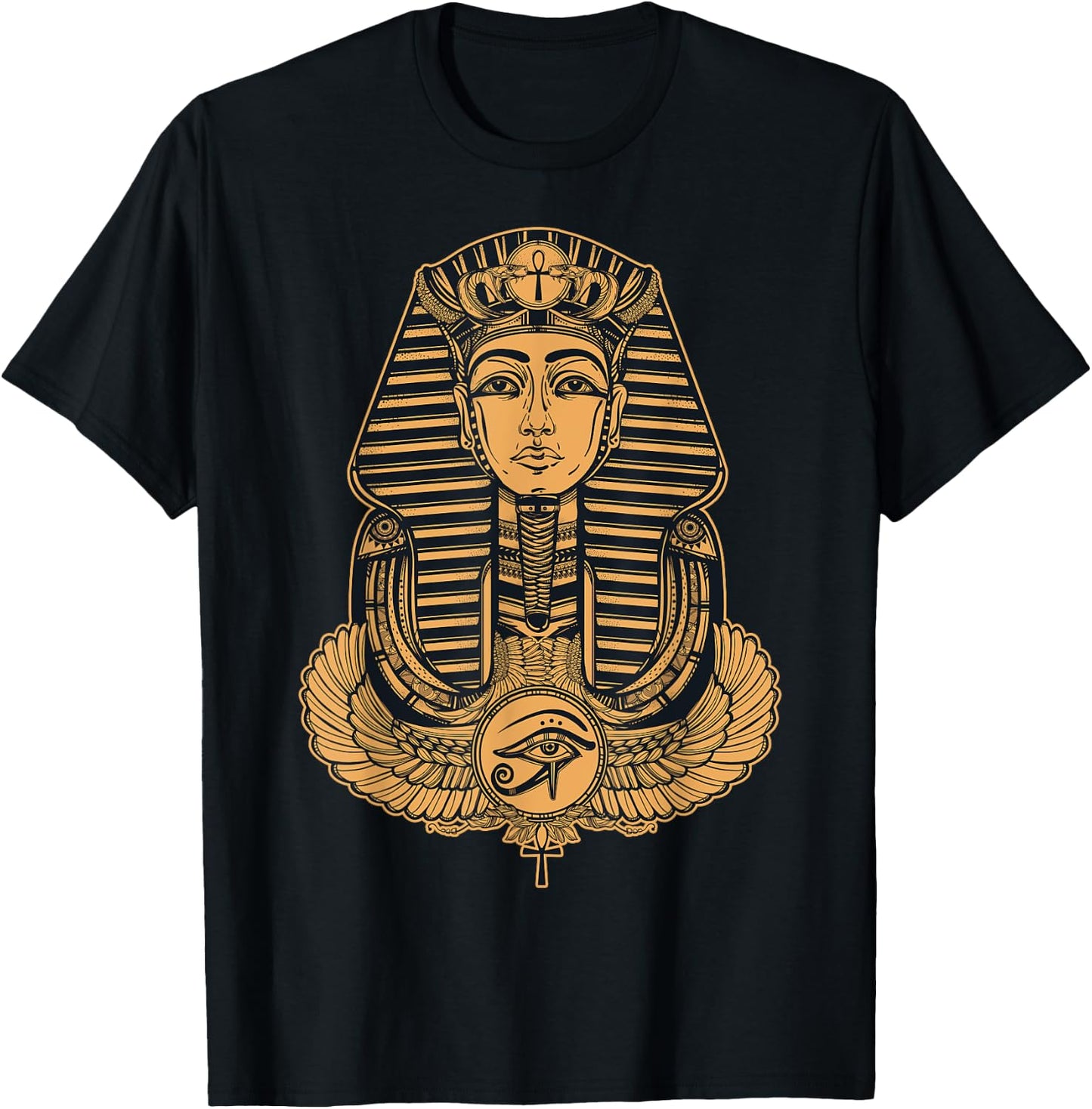 Large Sphinx Drawing - Egyptian God Pharaoh Sphinx Animal T-Shirt - T-Shirt | Black