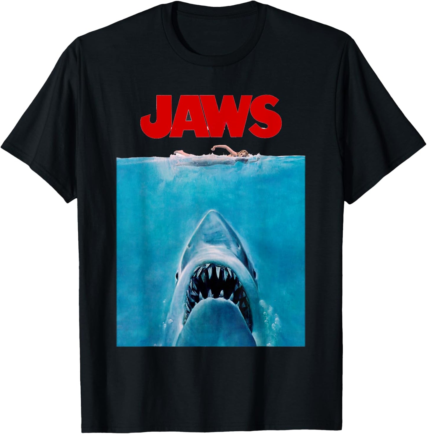 Jaws Oversize Poster T-Shirt - T-Shirt | Black