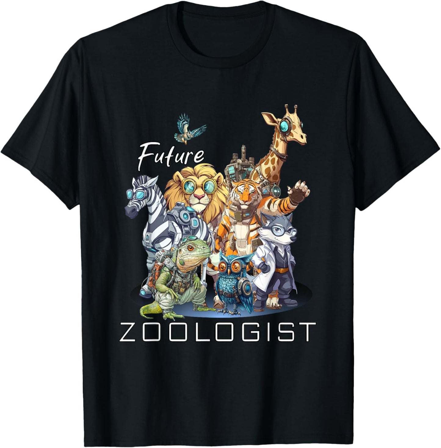 Future Zoologist Guardians of Zoology T-Shirt - T-Shirt | Black