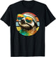 Cool sloth with sunglasses summer retro sunset T-Shirt - T-Shirt | Black