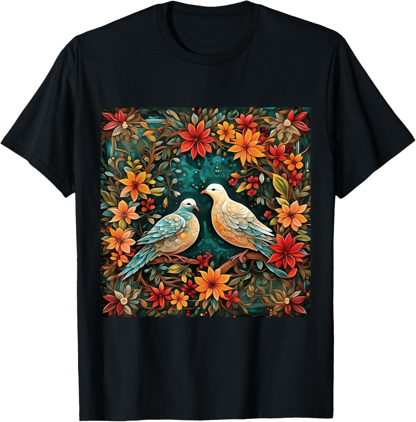 Two Turtle Doves T-Shirt - T-Shirt | Black
