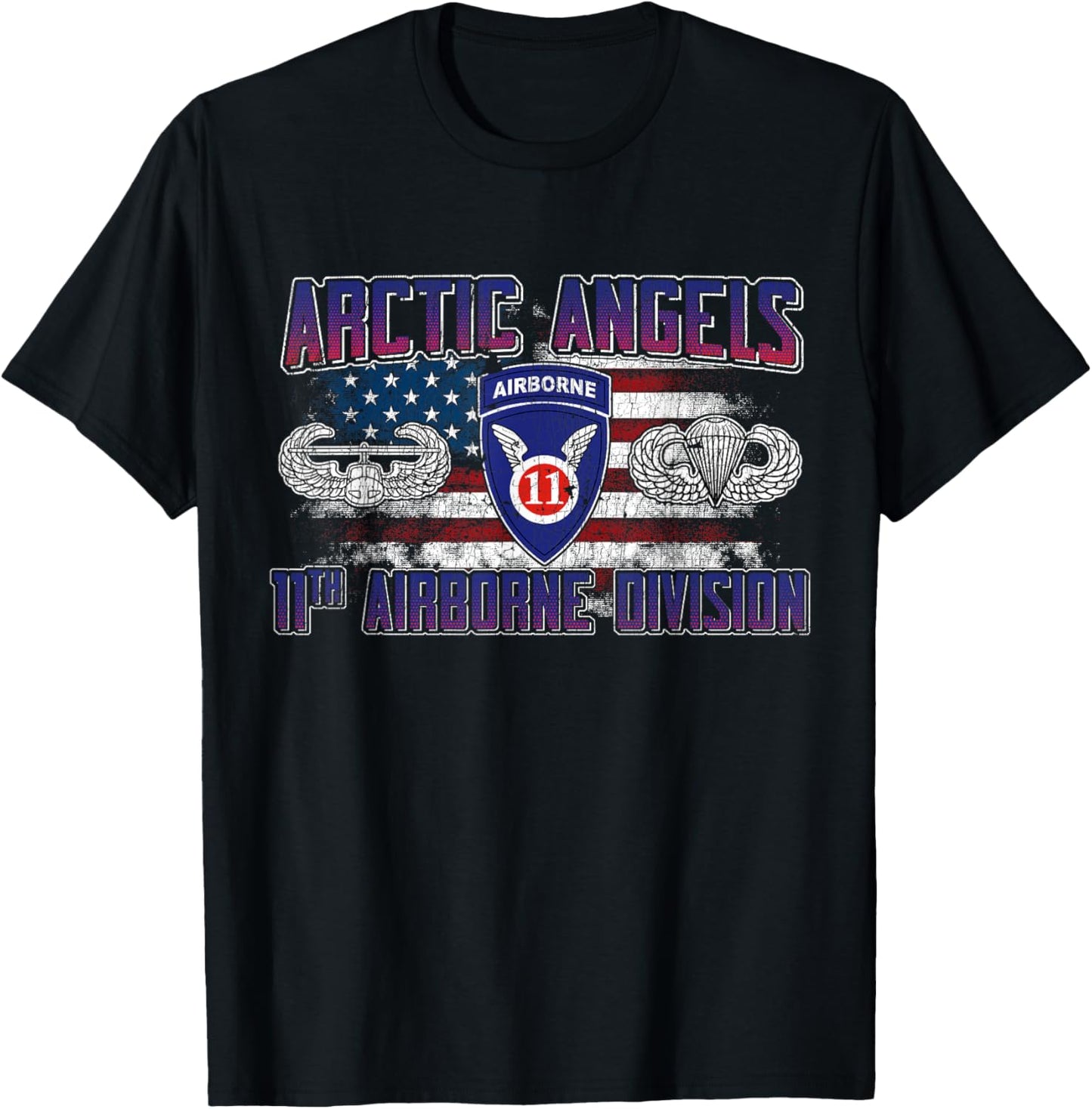11th Airborne Division Arctic Angel Veteran Vintage Gifts T-Shirt - T-Shirt | Black