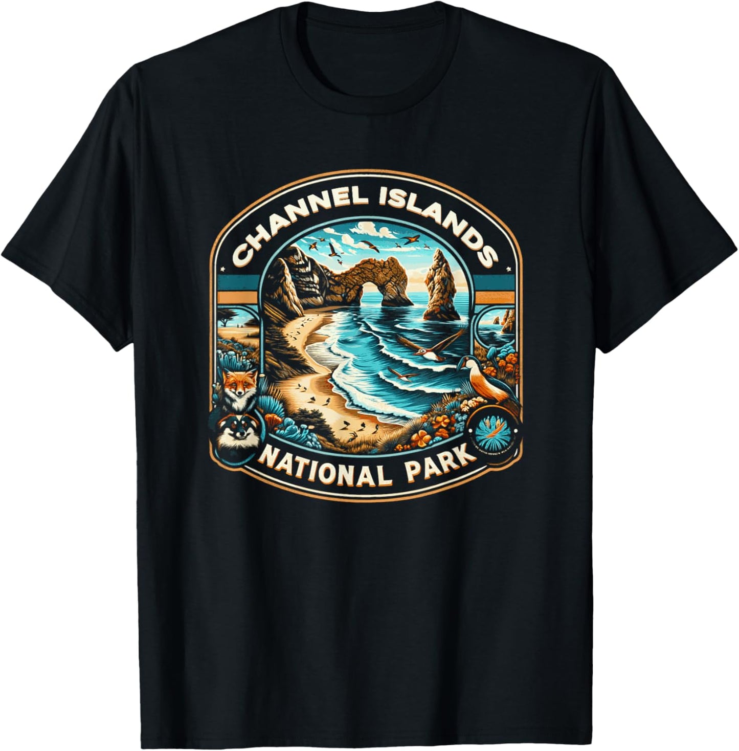 Channel Islands National Park California Classic Graphic T-Shirt - T-Shirt | Black