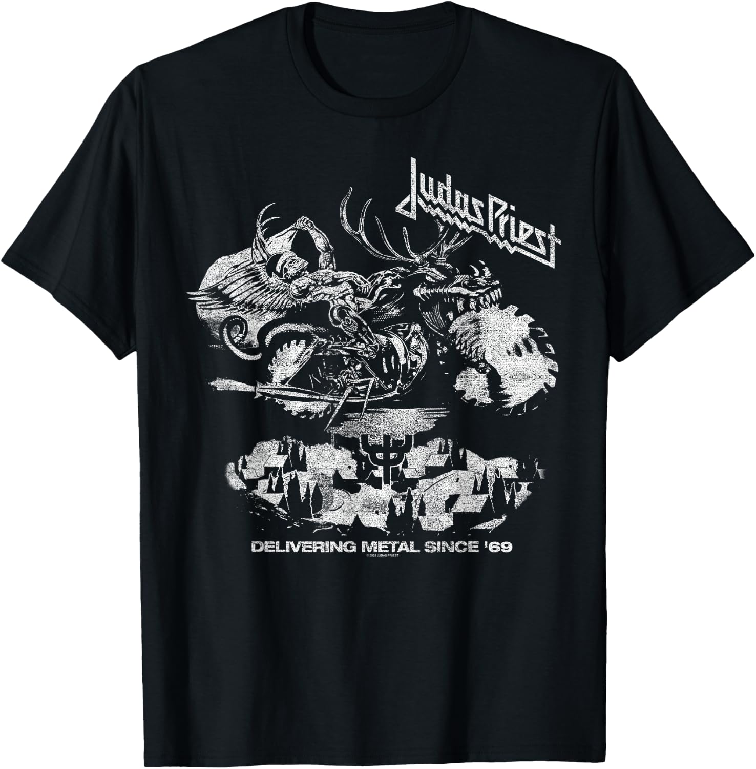 Judas Priest Painkiller Holiday Scene Red T-Shirt - T-Shirt | Black
