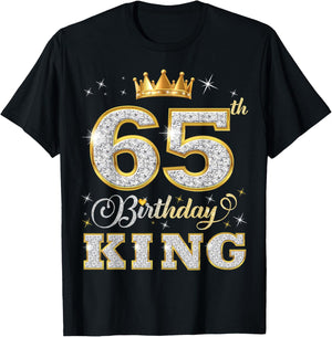 65th Birthday King 65 Years Old Birthday Party T-Shirt - T-Shirt | Black