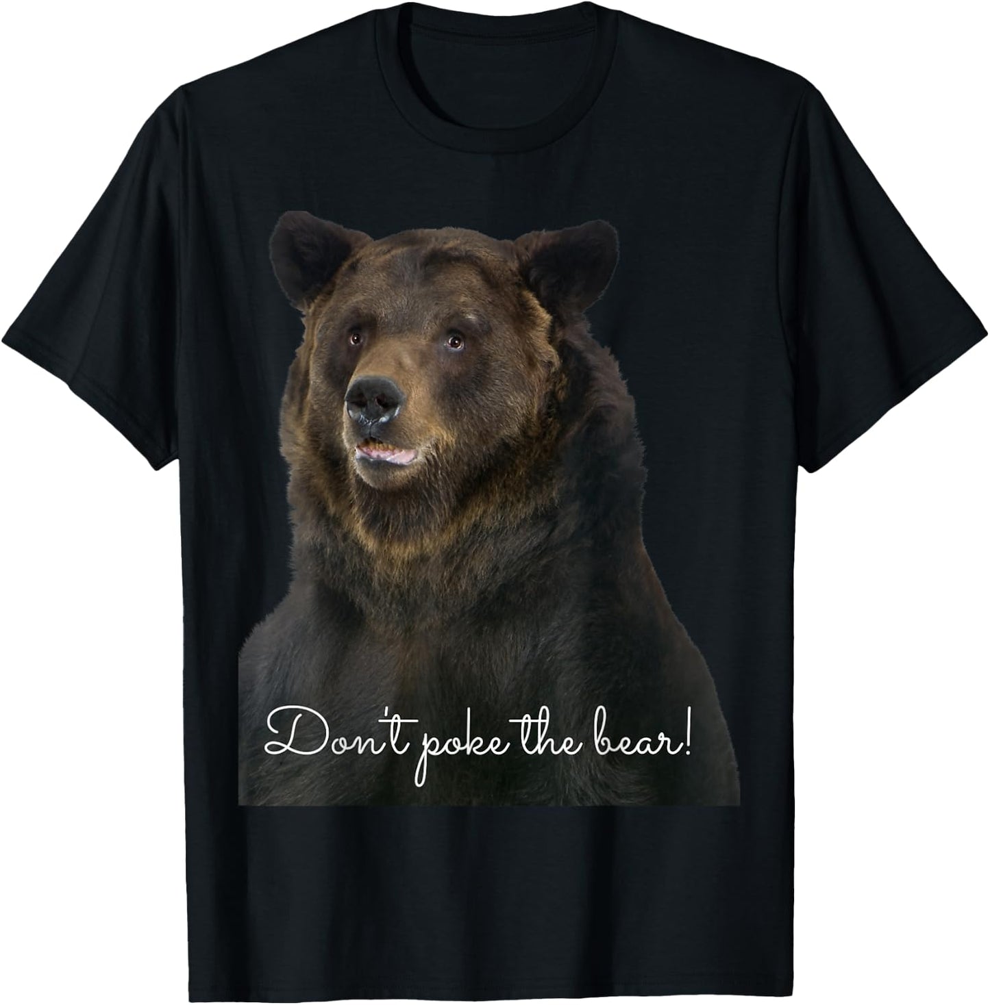 Don't Poke the Grizzly Bear Wildlife T-Shirt - T-Shirt | Black