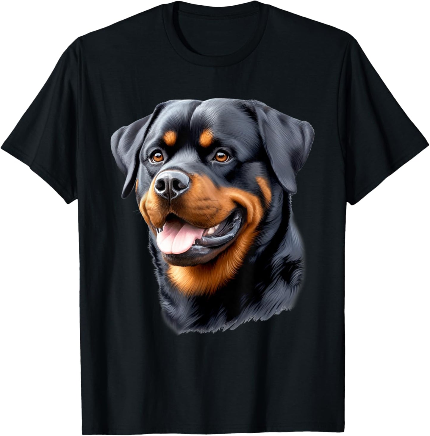 Rottweiler Dog Portrait T-Shirt - T-Shirt | Black