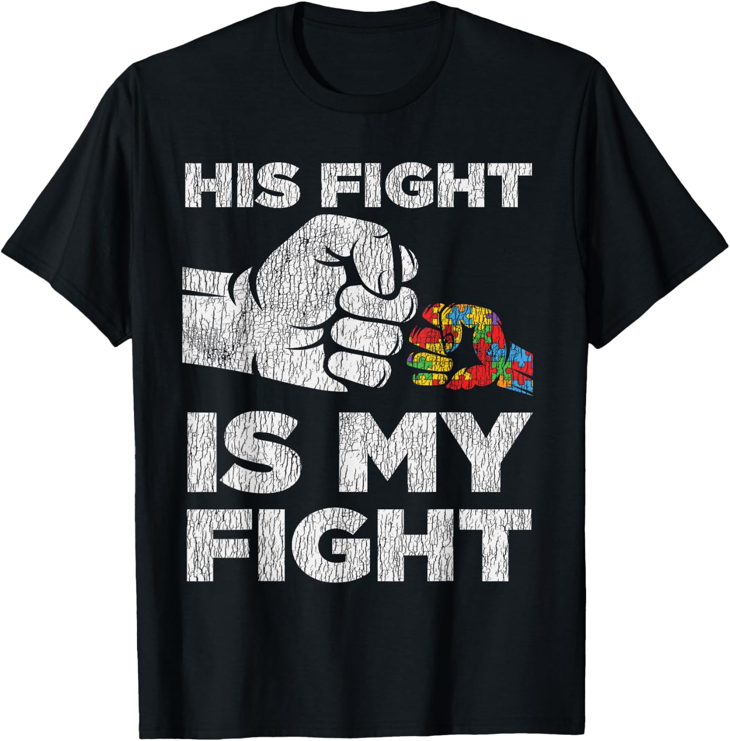 Autism Awareness Mom Dad Parents Autistic Kids Awareness Small T-Shirt - T-Shirt | Black