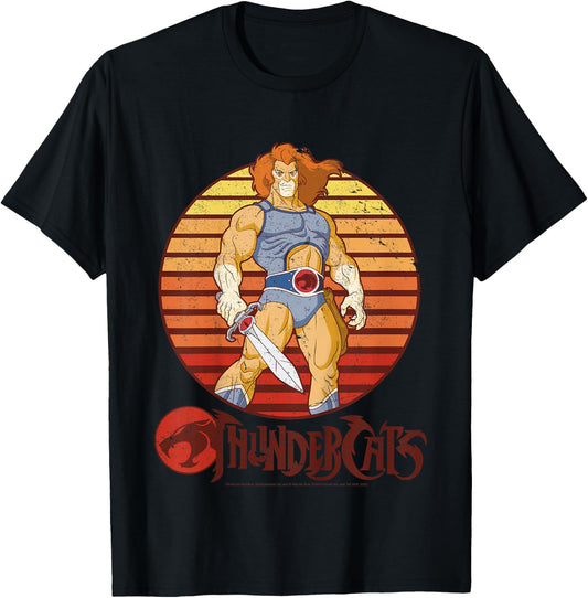 ThunderCats Lion-O Retro Sunset T-Shirt - T-Shirt | Black