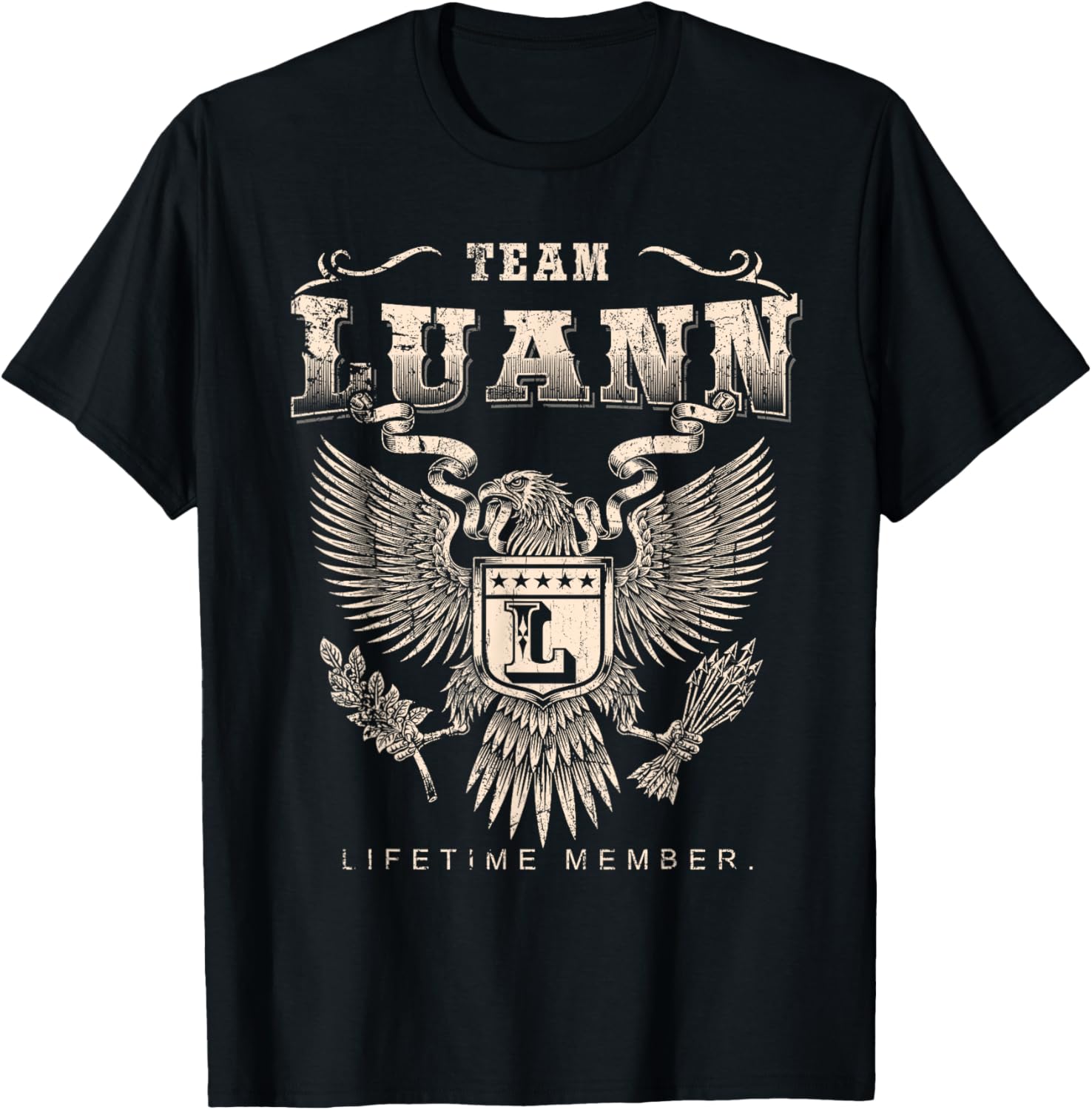 Team Luann Lifetime Member - Luann Name T-Shirt - T-Shirt | Black