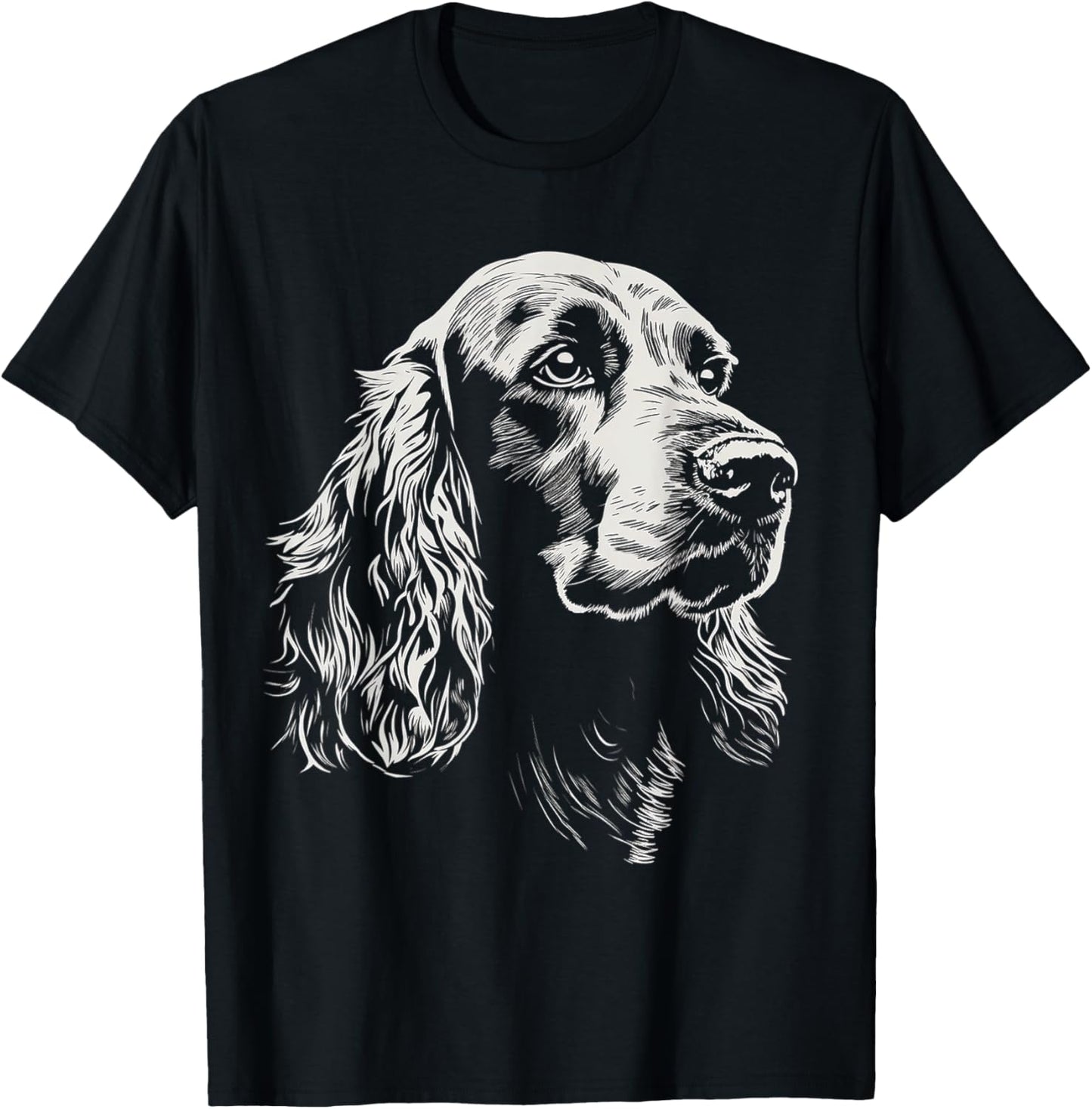 Cocker Spaniel Graphic Pet Art Dog Cocker Spaniel T-Shirt - T-Shirt | Black