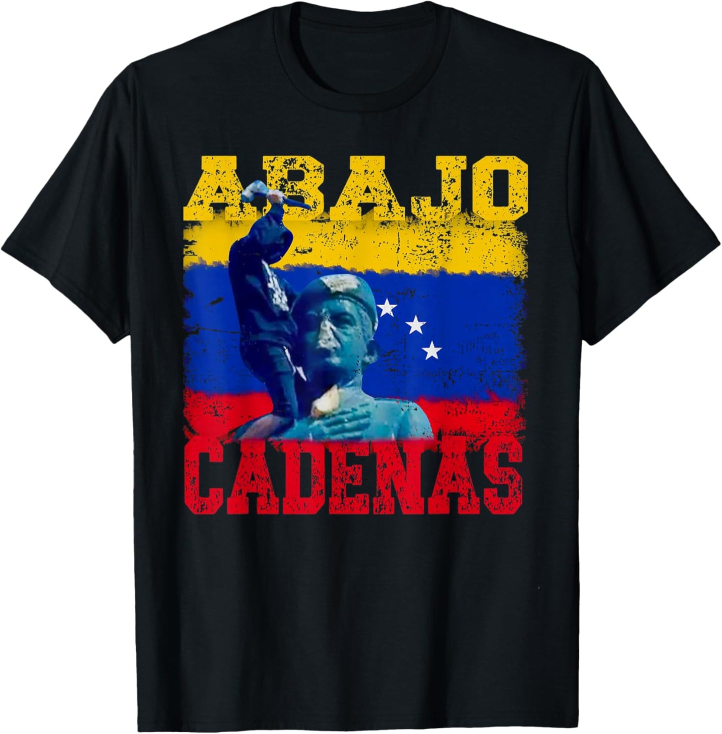 Abajo Cadenas Venezuela T-Shirt - T-Shirt | Black