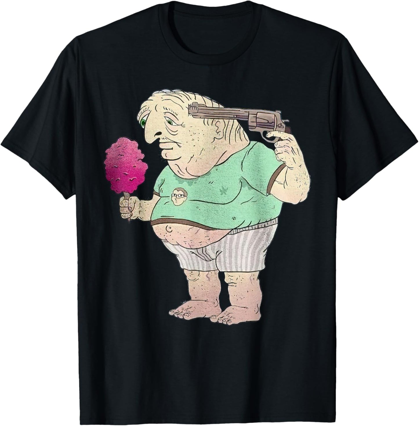 Desmond Smiling Friends Cotton Candy T-Shirt - T-Shirt | Black