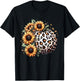 Pumpkin Leopard Sunflower Fall Lover Autumn T-Shirt - T-Shirt | Black