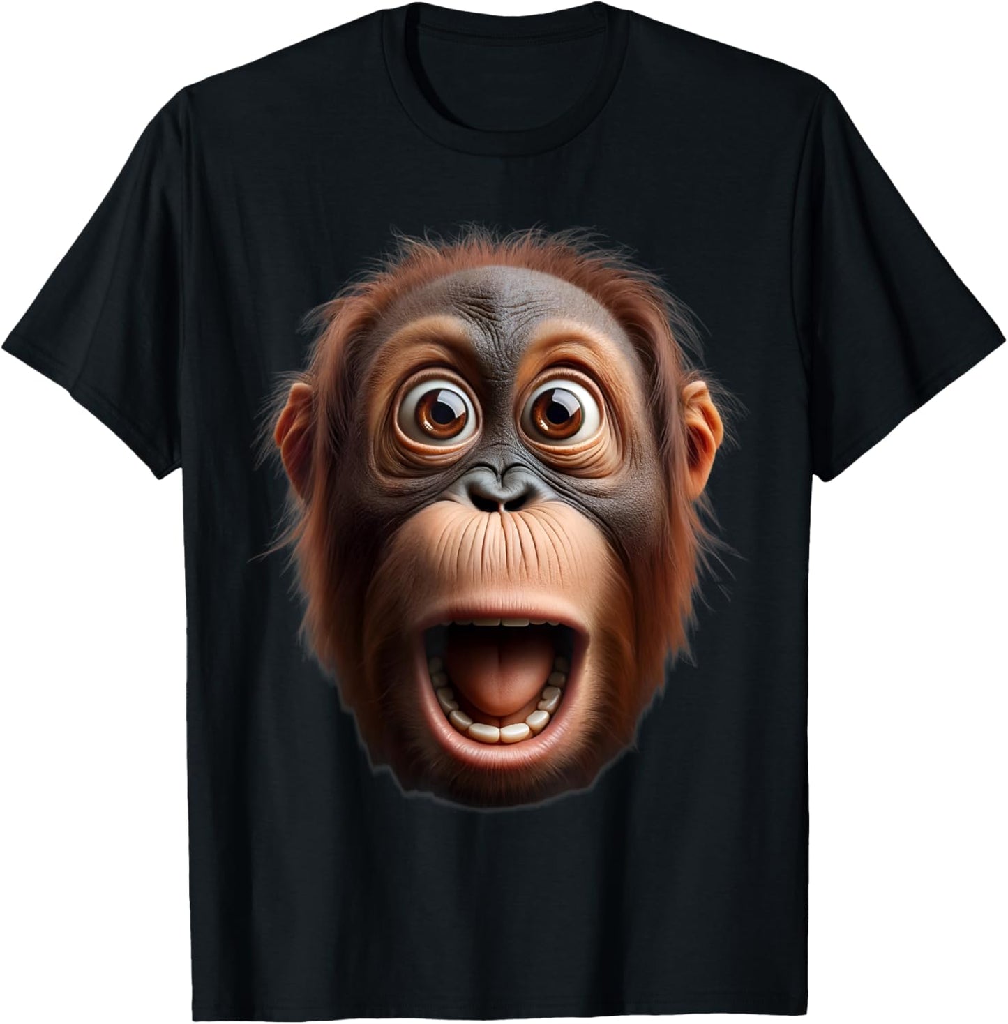 Funny Monkey Face orangutan T-Shirt - T-Shirt | Black