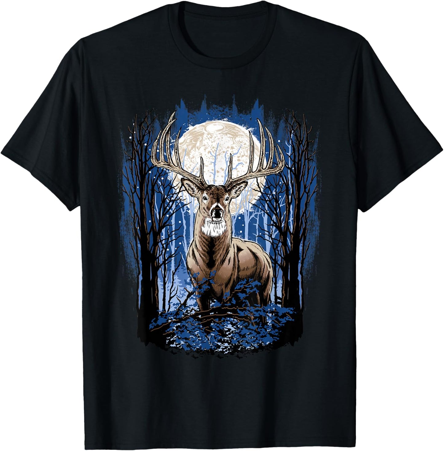 Hunters Deer Hunting Big Whitetail Buck T-Shirt - T-Shirt | Black