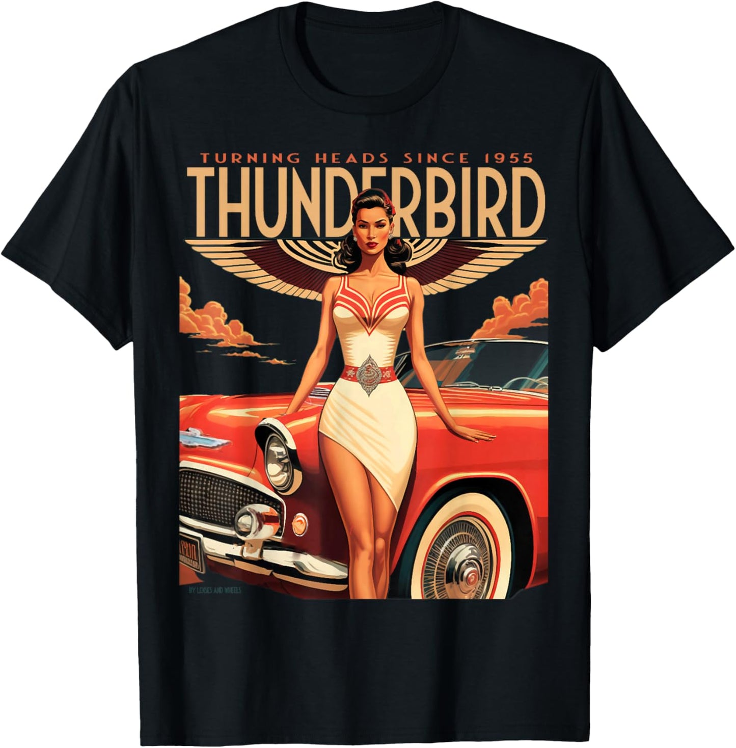 1955 1956 1957 Vintage Thunder Bird Chevys Truck Classic Car T-Shirt - T-Shirt | Black