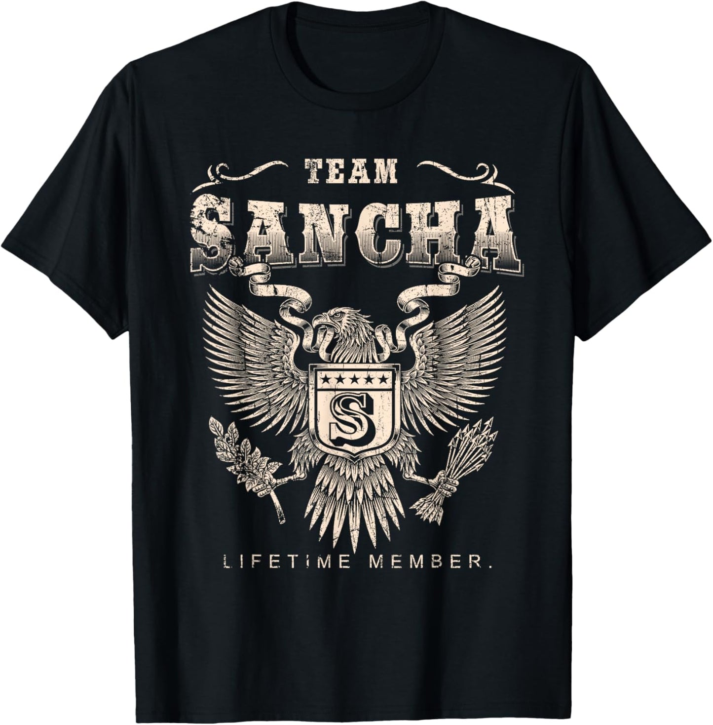 Team Sancha Lifetime Member - Sancha Name T-Shirt - T-Shirt | Black