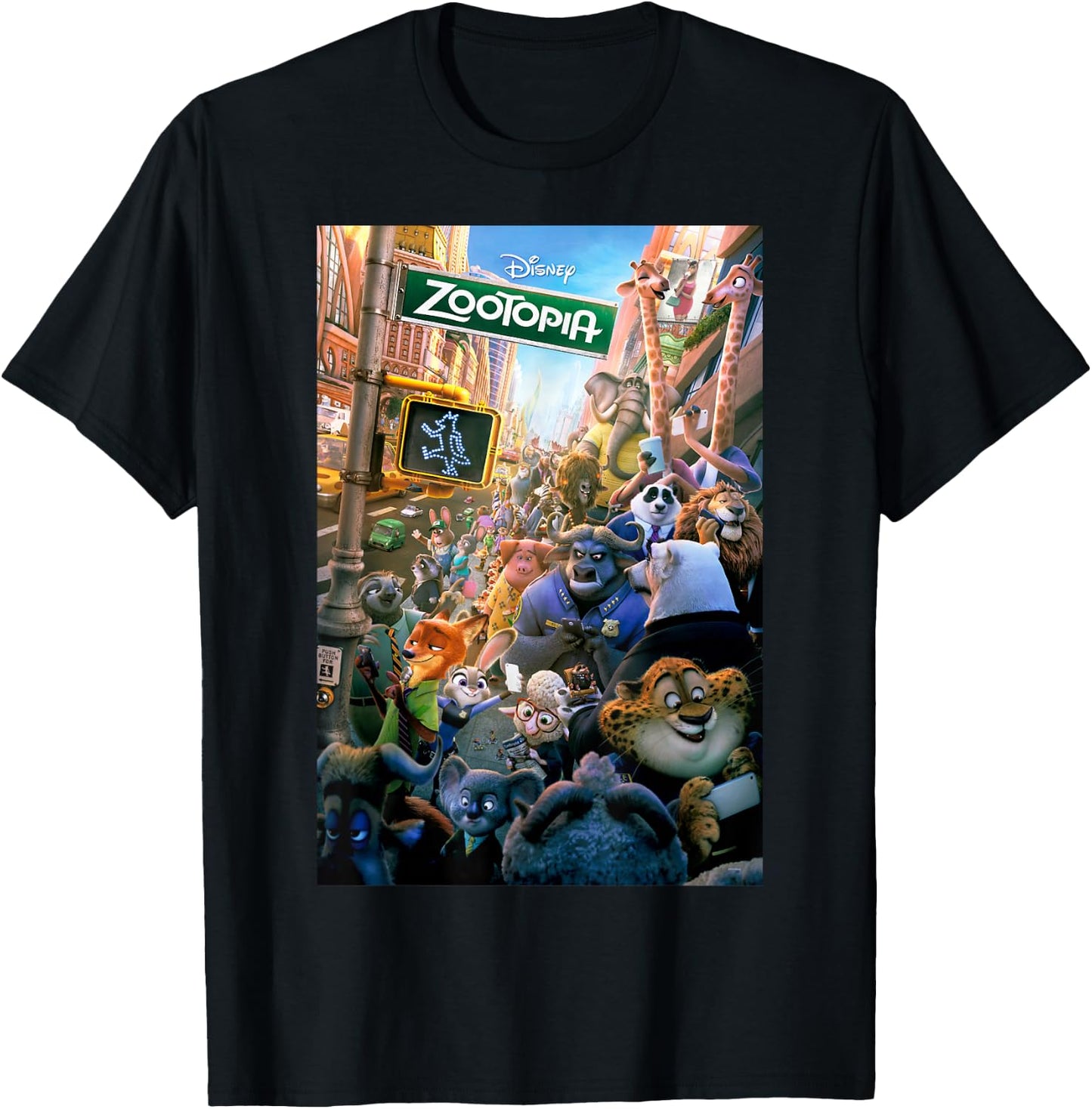 Disney Zootopia Poster T-Shirt - T-Shirt | Black