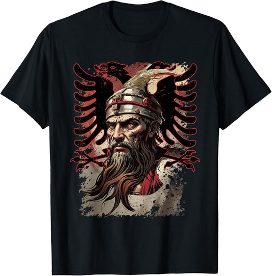 Skanderbeg Albania and Kosovo flag for a proud Albanian T-Shirt - T-Shirt | Black