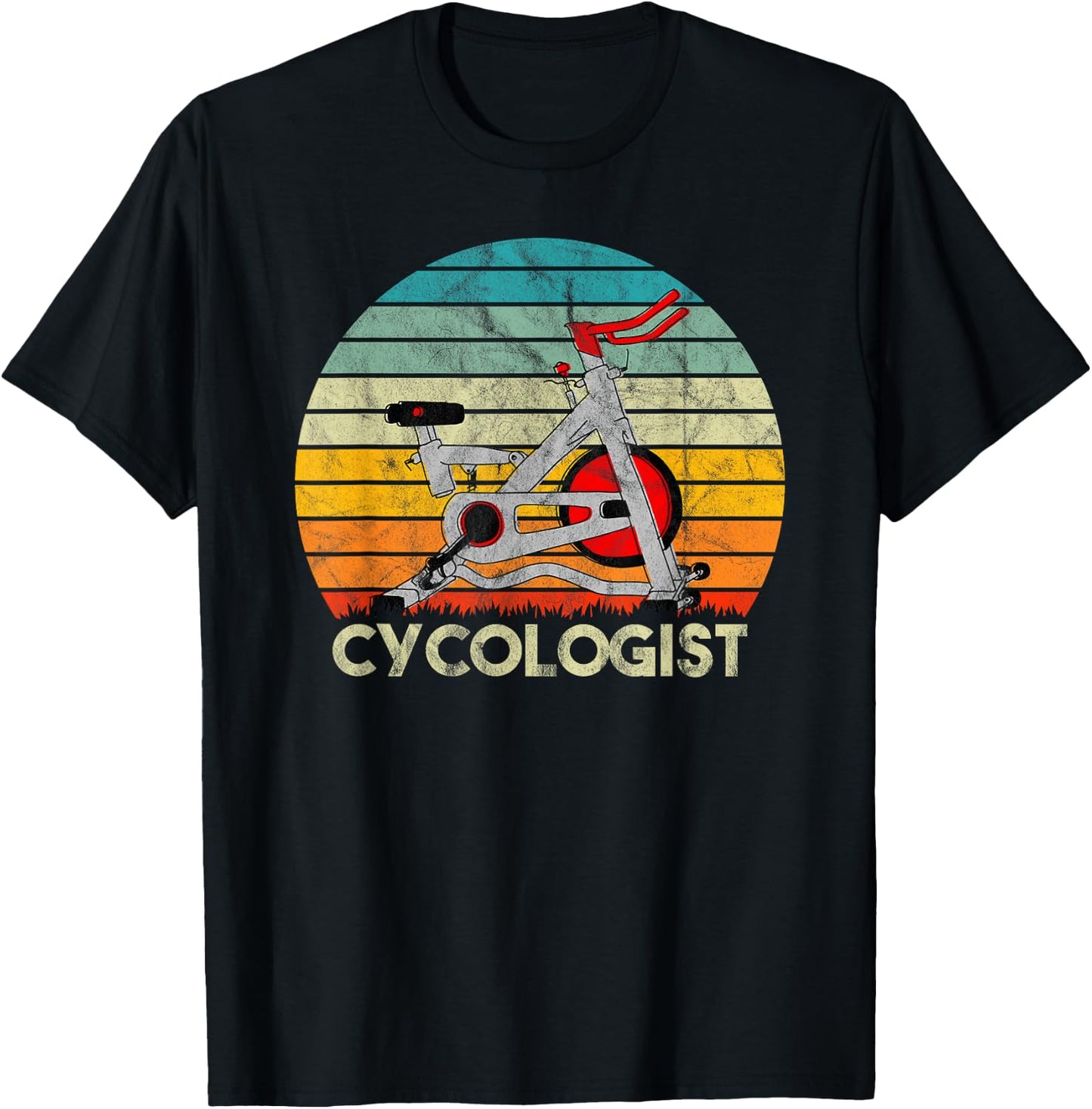 Cycologist Indoor Cycling Bike Stationary Exercise T-Shirt - T-Shirt | Black