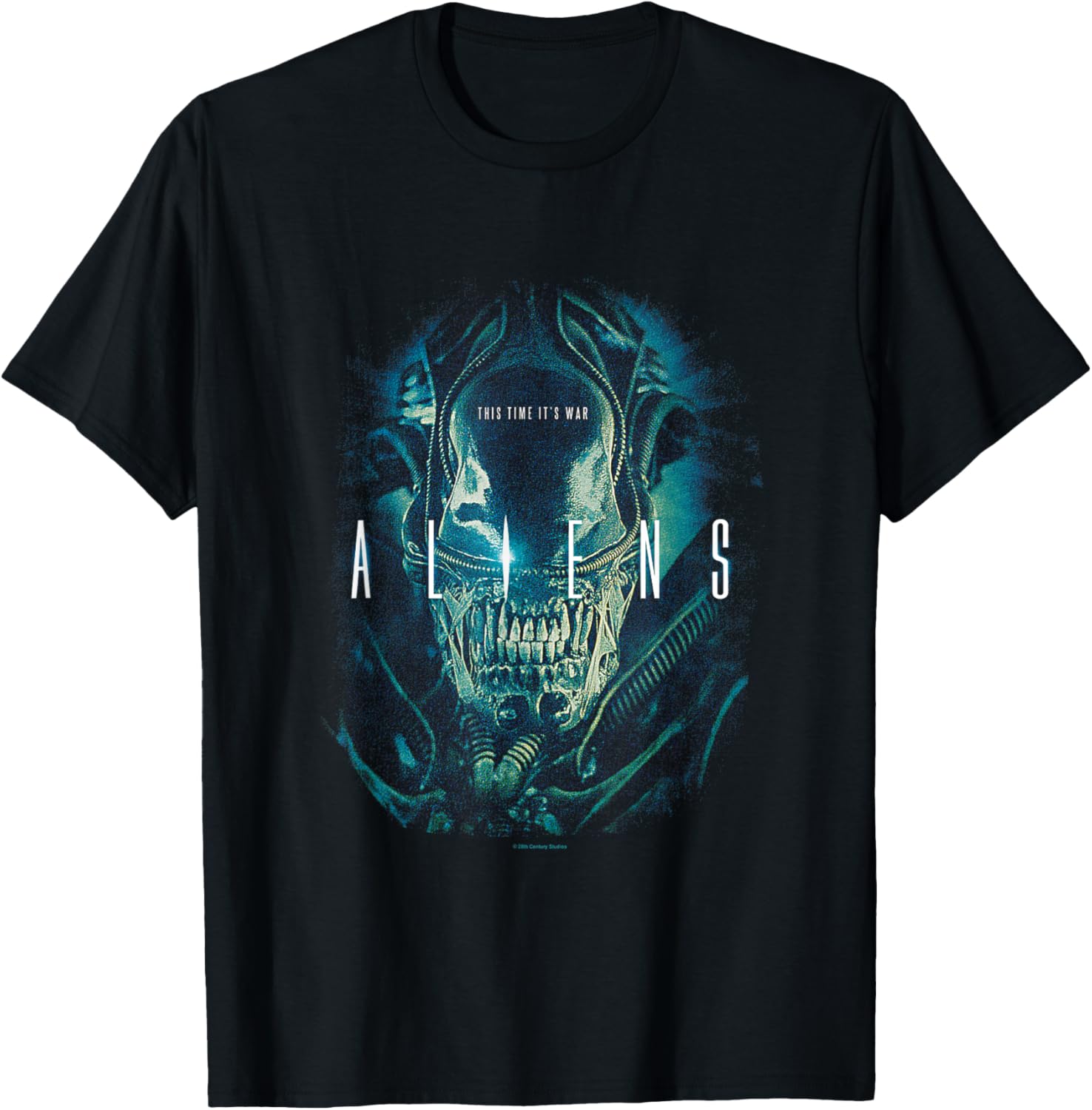 Aliens Iconic Xenomorph This Time It's War Big Chest Poster T-Shirt - T-Shirt | Black