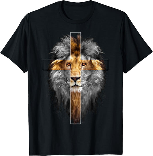 Jesus Lion of Judah | Christian T-Shirt - T-Shirt | Black